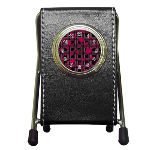 Harts pattern Pen Holder Desk Clocks from ArtsNow.com Front
