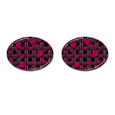 Harts pattern Cufflinks (Oval) from ArtsNow.com Front(Pair)