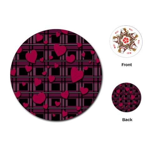 Harts pattern Playing Cards (Round)  from ArtsNow.com Front