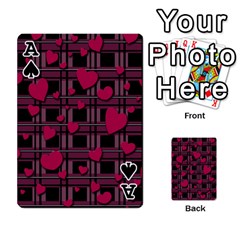 Ace Harts pattern Playing Cards 54 Designs  from ArtsNow.com Front - SpadeA