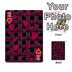 Harts pattern Playing Cards 54 Designs  from ArtsNow.com Front - Heart2