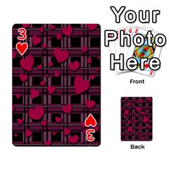 Harts pattern Playing Cards 54 Designs  from ArtsNow.com Front - Heart3