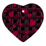 Harts pattern Heart Ornament (2 Sides)