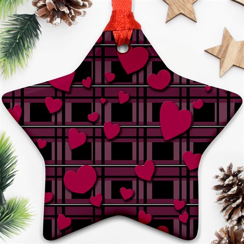 Harts pattern Star Ornament (Two Sides)  from ArtsNow.com Front