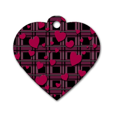 Harts pattern Dog Tag Heart (One Side) from ArtsNow.com Front