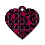 Harts pattern Dog Tag Heart (One Side)