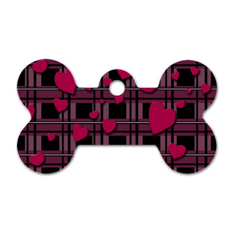 Harts pattern Dog Tag Bone (One Side) from ArtsNow.com Front