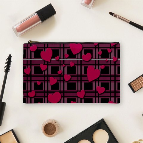 Harts pattern Cosmetic Bag (Medium)  from ArtsNow.com Front