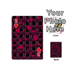 Harts pattern Playing Cards 54 (Mini)  from ArtsNow.com Front - Heart3