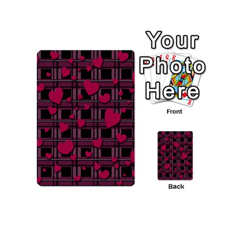 Harts pattern Playing Cards 54 (Mini)  from ArtsNow.com Back