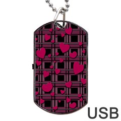 Harts pattern Dog Tag USB Flash (Two Sides)  from ArtsNow.com Front