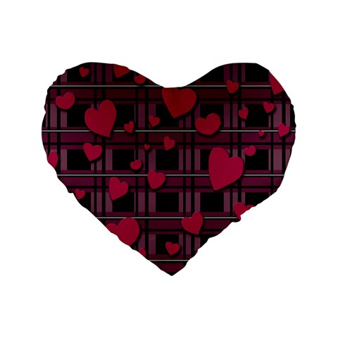 Harts pattern Standard 16  Premium Heart Shape Cushions from ArtsNow.com Front