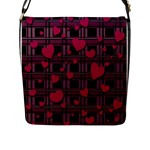 Harts pattern Flap Messenger Bag (L) 