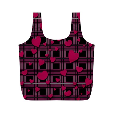 Harts pattern Full Print Recycle Bags (M)  from ArtsNow.com Front