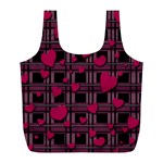 Harts pattern Full Print Recycle Bags (L) 