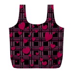 Harts pattern Full Print Recycle Bags (L) 