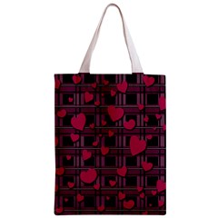 Harts pattern Zipper Classic Tote Bag from ArtsNow.com Front