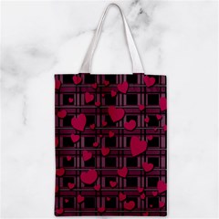 Harts pattern Zipper Classic Tote Bag from ArtsNow.com Front