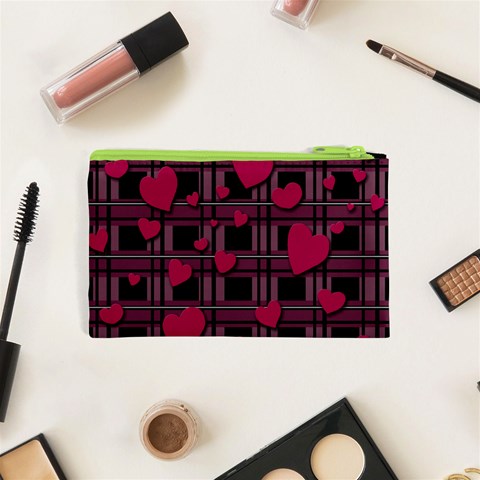 Harts pattern Cosmetic Bag (XS) from ArtsNow.com Back