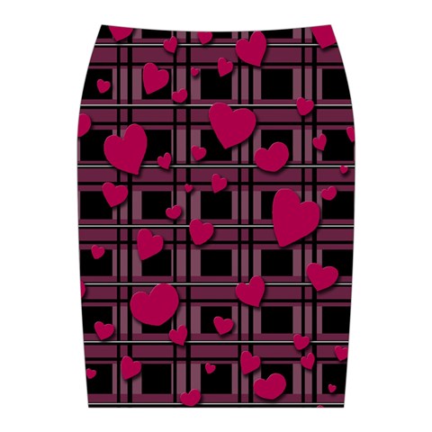 Harts pattern Midi Wrap Pencil Skirt from ArtsNow.com Back