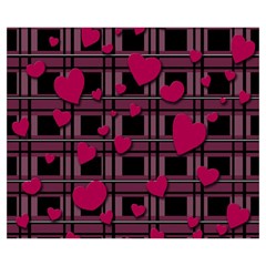 Harts pattern Medium Zipper Tote Bag from ArtsNow.com Back