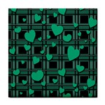 Green love Tile Coasters