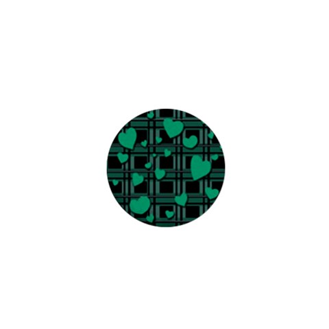 Green love 1  Mini Buttons from ArtsNow.com Front