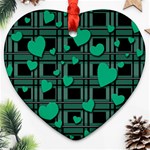 Green love Ornament (Heart) 