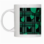 Green love White Mugs