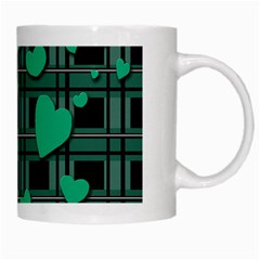 Green love White Mugs from ArtsNow.com Right