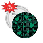 Green love 2.25  Buttons (10 pack) 