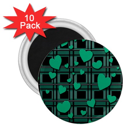 Green love 2.25  Magnets (10 pack)  from ArtsNow.com Front