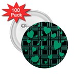 Green love 2.25  Buttons (100 pack) 