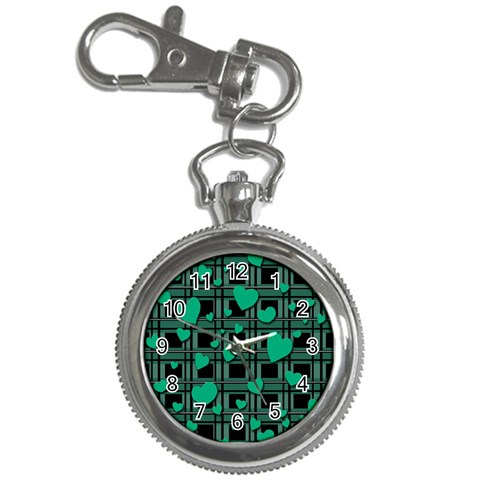 Green love Key Chain Watches from ArtsNow.com Front