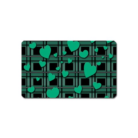 Green love Magnet (Name Card) from ArtsNow.com Front