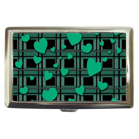 Green love Cigarette Money Cases from ArtsNow.com Front