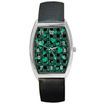 Green love Barrel Style Metal Watch