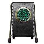 Green love Pen Holder Desk Clocks