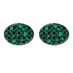 Green love Cufflinks (Oval)