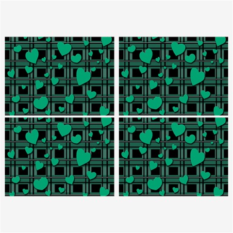 Green love Belt Buckles from ArtsNow.com Front