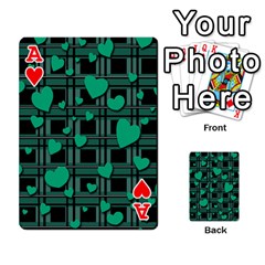 Ace Green love Playing Cards 54 Designs  from ArtsNow.com Front - HeartA