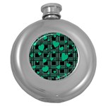 Green love Round Hip Flask (5 oz)