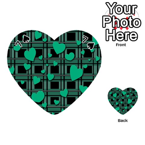 Green love Playing Cards 54 (Heart)  from ArtsNow.com Front - Spade7