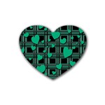 Green love Heart Coaster (4 pack) 