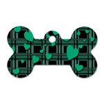 Green love Dog Tag Bone (One Side)