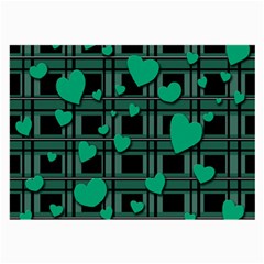 Green love Large Glasses Cloth (2 Front