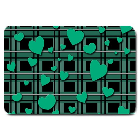 Green love Large Doormat  from ArtsNow.com 30 x20  Door Mat