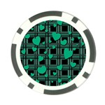 Green love Poker Chip Card Guards