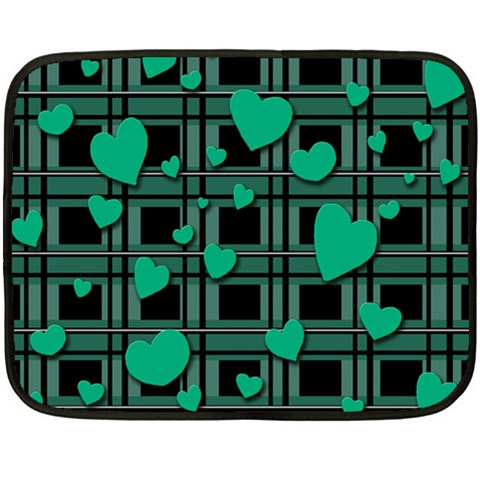 Green love Fleece Blanket (Mini) from ArtsNow.com 35 x27  Blanket