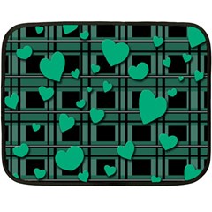 Green love Double Sided Fleece Blanket (Mini)  from ArtsNow.com 35 x27  Blanket Front